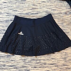🎾 RARE Stella McCartney Adidas Tennis Skirt Navy Blue w/ Gray Shorts sz 36 XS S